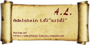 Adelstein László névjegykártya