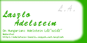 laszlo adelstein business card